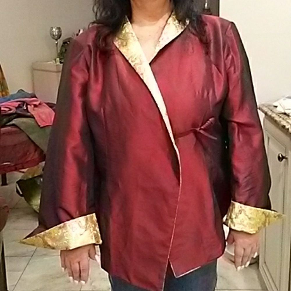 LAOGUDIA CHINESE GARNET SILK JAKET